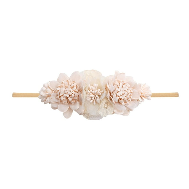 Diademas florales para niñas y diademas elásticas de nailon con motivos florales para recién nacidos y niños pequeños