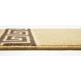 thumbnail image 3 of Custom Size Cut to Size Stair Treads Meander Greek Key Beige Customize Slip Resistant Latex Backing Low Profile Stair Tread Set Of 13 (Beige 9.5in x 31 in), 3 of 6