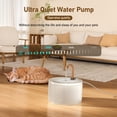 thumbnail image 3 of Fuente de agua de cerámica para gatos DOOOB de 2,1 L con bomba y 3 filtros, color beige, 3 of 6
