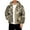 Light Green, variant on CharmCyan Men's Hooded Puffer Jacket with Camouflage Print Full Zip Closure Water Resistant Outerwear Casual Fit Winter Coat Army Green L