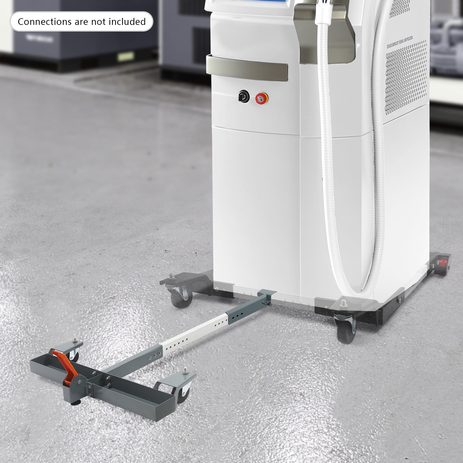 Adjustable Mobile Base for Easy Moving of Appliances, Heavy-duty Design with Foot Brake, 200lbs Load Capacity for Household and Mechanical Devices