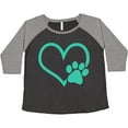 thumbnail image 3 of Inktastic Teal Heart with Paw Print Women's Plus Size T-Shirt, 3 of 5
