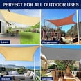 thumbnail image 5 of ASTRAEA Waterproof Sun Shade Sail 12' x 12', Square Canopy Sail UV Block Mesh Shade Cover Outdoor for Patio Backyard, Cream, 5 of 9