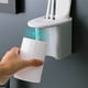 thumbnail image 1 of ¡No Te Lo Pierdas!, Dispensador de vasos para pared para baño, cepillo de dientes, soporte para estante de pared, fácil instalación, autodrenante, organizador magnético blanco de plástico S Akmoler, 1 of 6