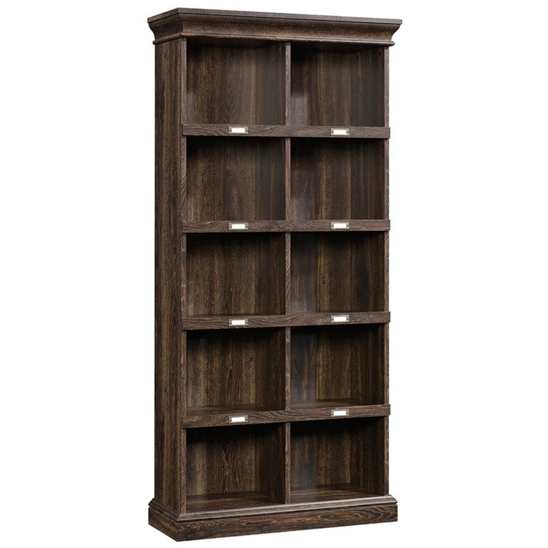 Sauder Barrister Lane Tall Bookcase, Iron Oak Finish