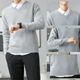 thumbnail image 5 of Toptie Mens V-Neck Cotton Knitted Slip Over Sweater Long Sleeve, 5 of 10