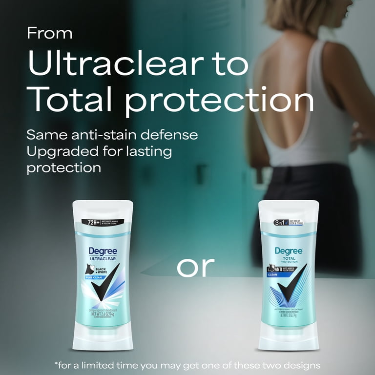best clear deodorant for black dress Degree Antiperspirant for Women Protects from Deodorant Stains Pure Clean Deodorant for Women,2.6 oz