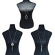 thumbnail image 2 of Juego de collares con colgante largo para mujer, 3 uds., nudo, disco, círculo, borla, declaración, suéter JM, 2 of 5