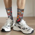 thumbnail image 6 of Vsdgher BBQ Icons Crew Socks for Men & Women, Breathable Casual Athletic Ankle Socks, 6 of 6