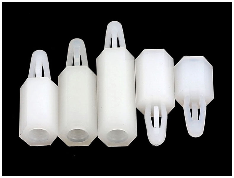 100pcs Button-type hexagonalnylon spacer column M4x9mm