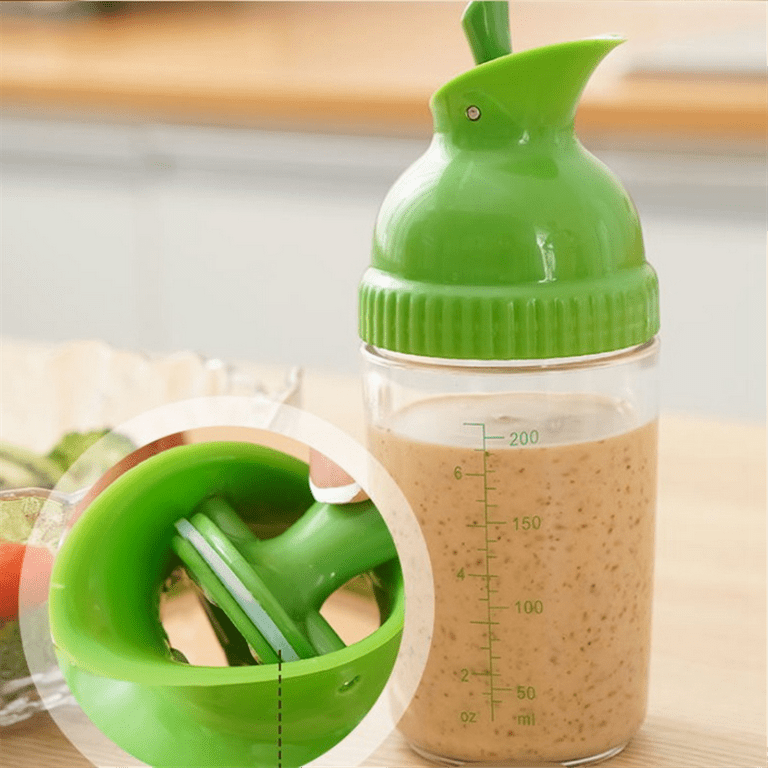 Easy Grips Salad Dressing Shaker Dispenser Leakproof Container Bottle Universal Sauces Mixer With Scales Kitchen GadgetA