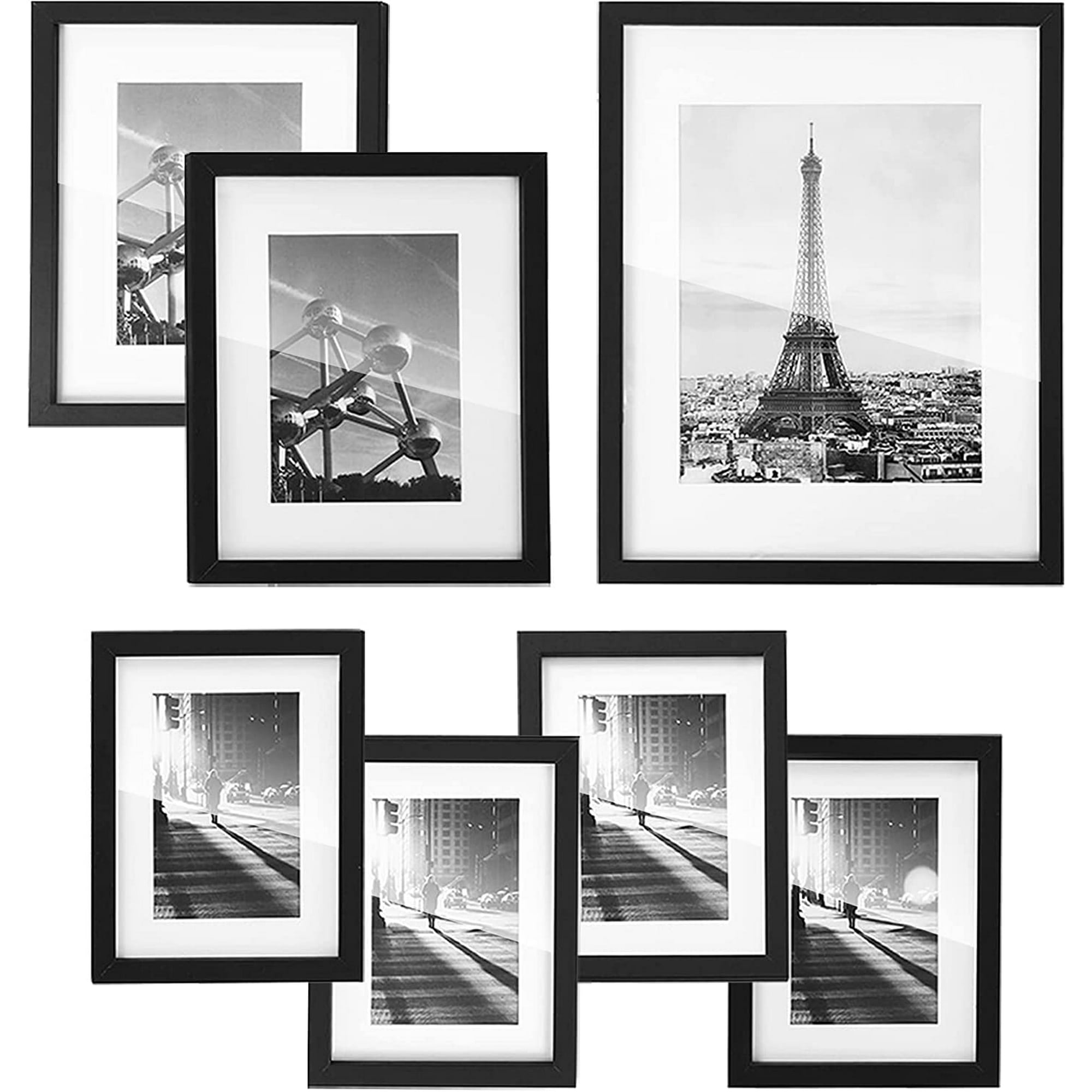AmPm Gallery Wall Frame Set, Multi Picture Frames Set of 7, One