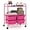 Hot Pink, variant on GOFLAME 4-Drawer Rolling Storage Cart with 2 Shelves, Mobile Utility Cart with Removable Drawers and Metal Frame, Art Craft Drawer Cart with Lockable Wheels for Home, Office, School, Studio, Hot Pink