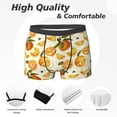 thumbnail image 2 of Men's Boxer Briefs, Cute Orange Honey Bee Soft Comfy Mens Underwear Boxer Briefs Breathable With Widen Waist, 2 of 7