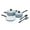 Sea Mist Blue, variant on Basic Essentials 7 Piece Nonstick Aluminum Cookware Set with Cooking Tools Utensils, Sea Mist Blue