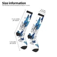 thumbnail image 2 of Honeii Blue Flying Butterflies Print Long Socks,Novelty Design Socks Gift for Men and Women,Crew Socks,Calf Socks, 2 of 6