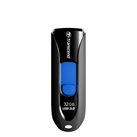 Transcend 16gb Jetflash 790 Usb 3.0 Flash Drive - 16 Gb - Black, Blue - Retractable, Capless (ts32gjf790k)