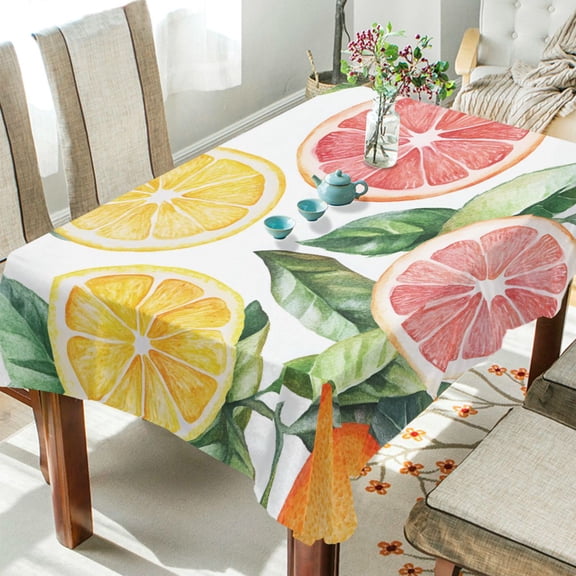 Yayeee Tablecloths 54" x 54" Rectangle Wrinkle Resistant Party Table Cover, Candy Grapefruit