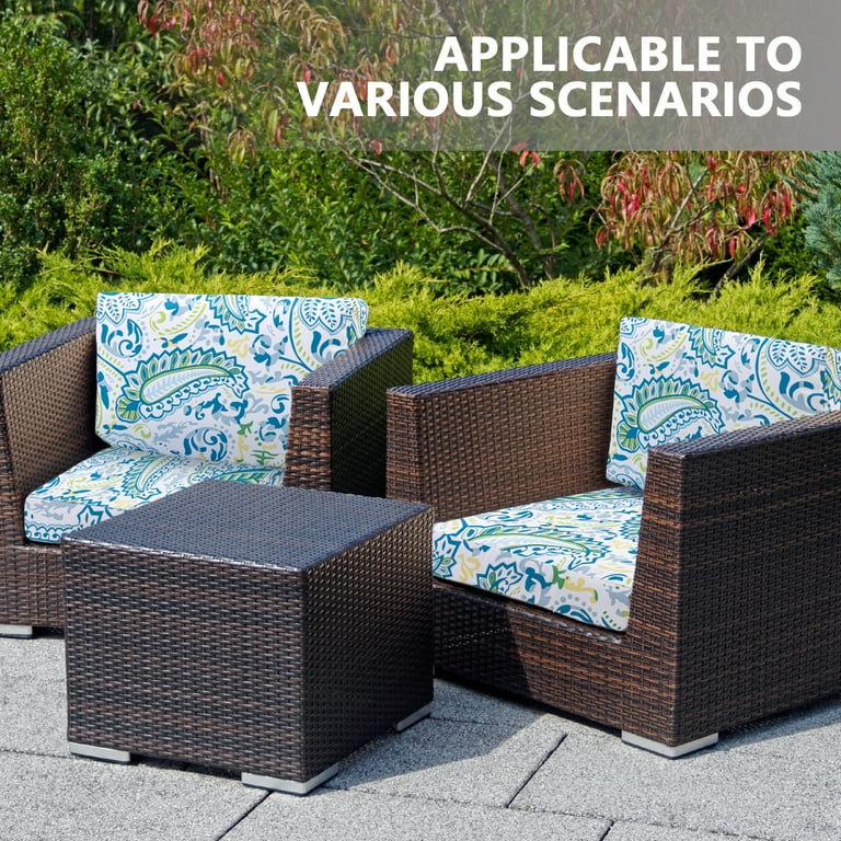 6 Pcs Outdoor Cushion Covers Outdoor Patio Cushions Covers Replacement Waterproof with Zipper for Outdoor Rattan Sofa w 3 Seat Cushion Covers and 3