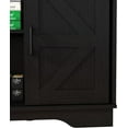 thumbnail image 4 of SSyao Bar Cabinet with Barn 2 Sliding Doors Buffet Farmhouse Storage Cabinet TV Stand (Black), 4 of 11