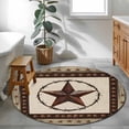 thumbnail image 4 of Country Star Washable Round Area Rug 3.3 ft, Farmhouse Texas Star, Soft Non Slip Rugs Stain Repellent Indoor Felt Carpet for Living Dining Room Bedroom Home Office, 4 of 9
