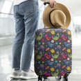 thumbnail image 2 of DarkBlue Dinosaurs InSpace Pattern Luggage Cover Fashion Suitcase Cover Baggage Covers Fit 25-28 Inch Luggage (Go Travel), 2 of 5