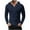 Navy, variant on BADHUB Men's Causal Pullover Hoodie Button Up Lightweight Sweatshirt Long Sleeve Solid Color Hooded Tops Slim Fit on Clearance Khaki,XXXL