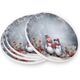 thumbnail image 3 of Christmas Snowman Coasters Absorbent Moisture Non-Slip Drink Coaster Ceramic Stone with Cork Base Desktop Protection Prevent Furniture Damage 4PCS Home Decor, 3 of 6