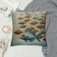 thumbnail image 2 of ONETECH Many Fishes Think Differently Against The Current Fish Contrast Group Throw Pillow Covers Pillowcases  Home Pillow Protector for Men Women, 2 of 5