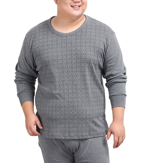 Sonducket Ropa interior térmica para hombre, Tops de algodón fino de alta elasticidad para otoño e invierno, traje cálido resistente al frío, Camisetas gris oscuro XL Sonducket AP013270-02