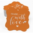 thumbnail image 2 of Inkdotpot Pack Of 50 Made With Love Wedding Paper Tags DIY Craft Bracket Shape Real Silver Foil Hang Tags, 2 of 7