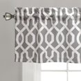 thumbnail image 2 of Lush Decor Edward Trellis Curtains Light Filtering Window Valance for Living, Dining, Bedroom, Gray, 52" W x 18" L, 2 of 5