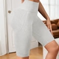thumbnail image 2 of xfsWaSs Leggings for Women Knee-Length Breathable Workout Biker Shorts High Waist Lifting Yoga Shorts Women's Running Athletic Gym Shorts, 2 of 6