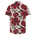 thumbnail image 4 of Styesk T-Shirts pour Homme Chemise d'Été pour Homme à Imprimé Floral à Manches Courtes avec Col à Revers, 4 of 5