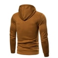 thumbnail image 2 of Labakihah Hoodies for Men Men's Sweater Solid Color Loose Large Size Hooded Sweater Top Khaki, 2 of 8