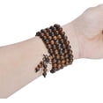 thumbnail image 4 of Pulsera de sándalo de oro 8 mm 108 piezas de cuentas de buda hundidas para mí, 4 of 5