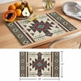 thumbnail image 6 of Brown Southwest Placemats Set of 6 Ethnic Boho Tribal Vintage Geometric Place Mats Indoor Wipeable Table Mats Washable Cloth Dining Table Placemats for Kitchen Holiday Party Home Decor 13x19 Inch, 6 of 9