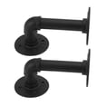 thumbnail image 4 of 2 Set Water Pipe Rack Wall Mounted Hanging Succulent Green Radish Decorative Rack Iron Living Room Potted Shelf, 4 of 6