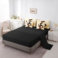 thumbnail image 5 of Castle Fairy Modern Black Female Figure Holding Wine King Bedding 7pcs,Abstract Tribal Print Style King Bed in a Bag,Beige Gold Red,Black Reversible, 5 of 7
