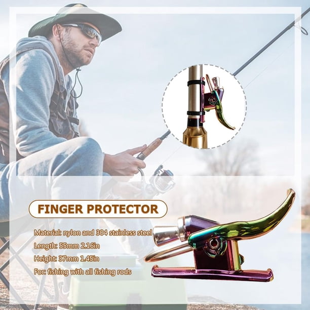 Protector de dedos Caña de pescar Gatillo Ayuda Pulgar Abrazadera Botón Lanzamiento de pesca Surf Casting Clip Barbie Nuevos Originales