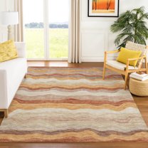 Addison Rugs Chantille Indoor/Outdoor Transitional Stripes Copper Machine Washable Rectangle Rug, 9' x 12'
