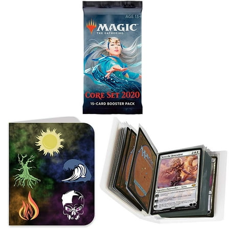 Totem World 1 Core Set 2020 Booster Pack of Magic The Gathering with a Totem Mana Land Symbol Mini Binder Collectors Album - One MTG Pack for M20 Booster Draft Lot