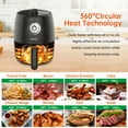 MOOSOO Air Fryer 2Qt Air Fryer Oven with Time/Temp Control, Air Fryer Liner
