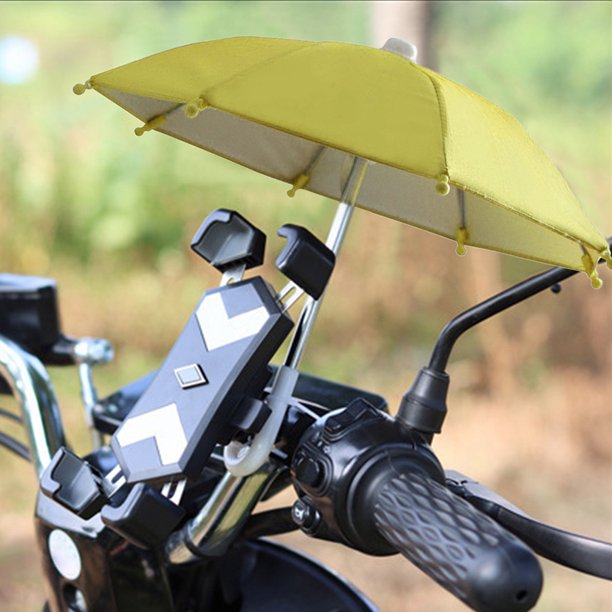 Soporte Para Teléfono Móvil Sombrilla Soporte creativo para teléfono móvil Paraguas Soporte para teléfono para montar Parasol (Amarillo)