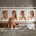 thumbnail image 3 of MSRORRIW 28 x 36 Inch Wall-Mounted Bathroom Mirror with LED-Lights - Frame Vanity Mirrors with Dimmable(28" x 36", Rectangle), 3 of 8