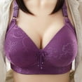 thumbnail image 2 of Swstbby Womens Bras Plus Size, Bras for Women, Women's Solid Push Up Breathable Underwear Daily Bra No Steel Ring Purple 38, 2 of 5