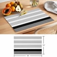 thumbnail image 6 of Black Stripe Placemats Set of 6 Modern Rustic Horizontal Black Striped Place Mats Indoor Wipeable Table Mats Washable Cloth Dining Table Placemats for Kitchen Holiday Party Home Decor 13x19 Inch, 6 of 9