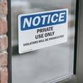 thumbnail image 4 of (2 Pack) Private Use Only Violators Prosecuted OSHA Notice Sign, 4 of 7