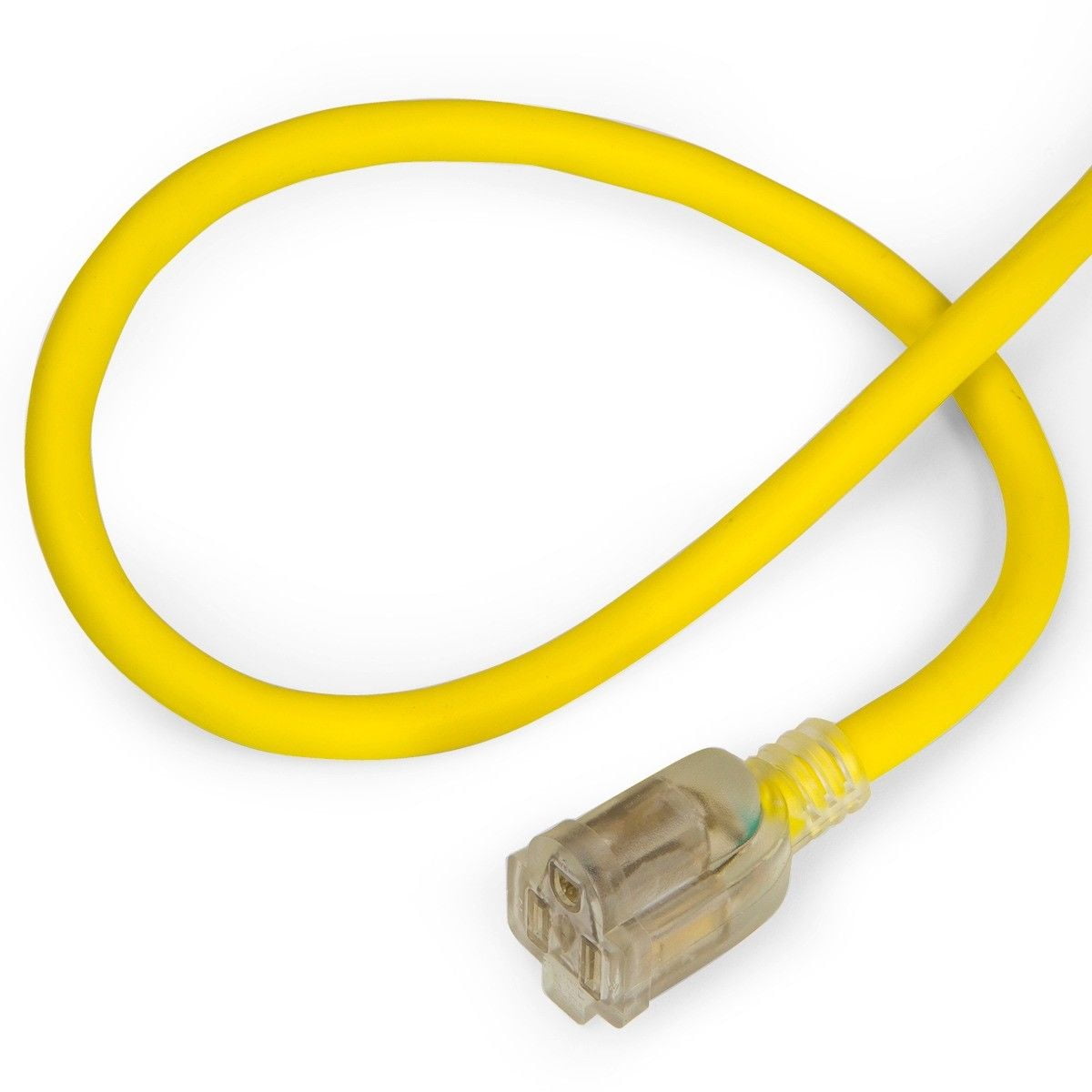 Stark USA 25ft Lighted Outdoor Extension Cord - 10/3 SJTW Heavy Duty Yellow Extension Cable Extension Cable With 3 Prong Grounded Plug for Safety, 15AMP - Great for Garden and Major Appliances