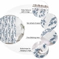 thumbnail image 3 of 66x72 Inch Shower Curtains for Bathroom, Blue Botanical Fabric Bath Curtain Decor, Pastoral Elegant Spring Floral Waterproof Restroom Curtains Shower Set Accessories with 12 Hooks 66 Inch, 3 of 7